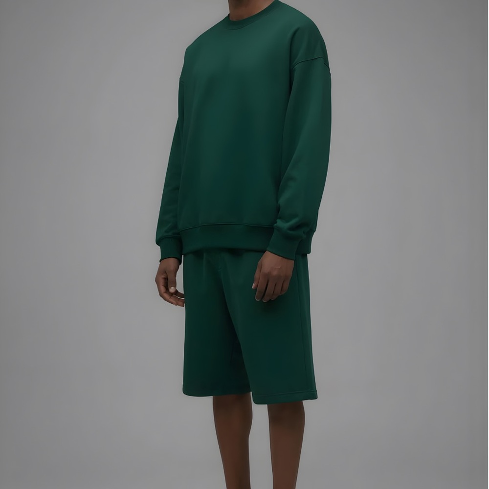 Men's Classic Green Crewneck Sweater - Picture 2 of 2